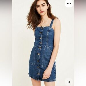 Blue Denim Button Down Mini Dress